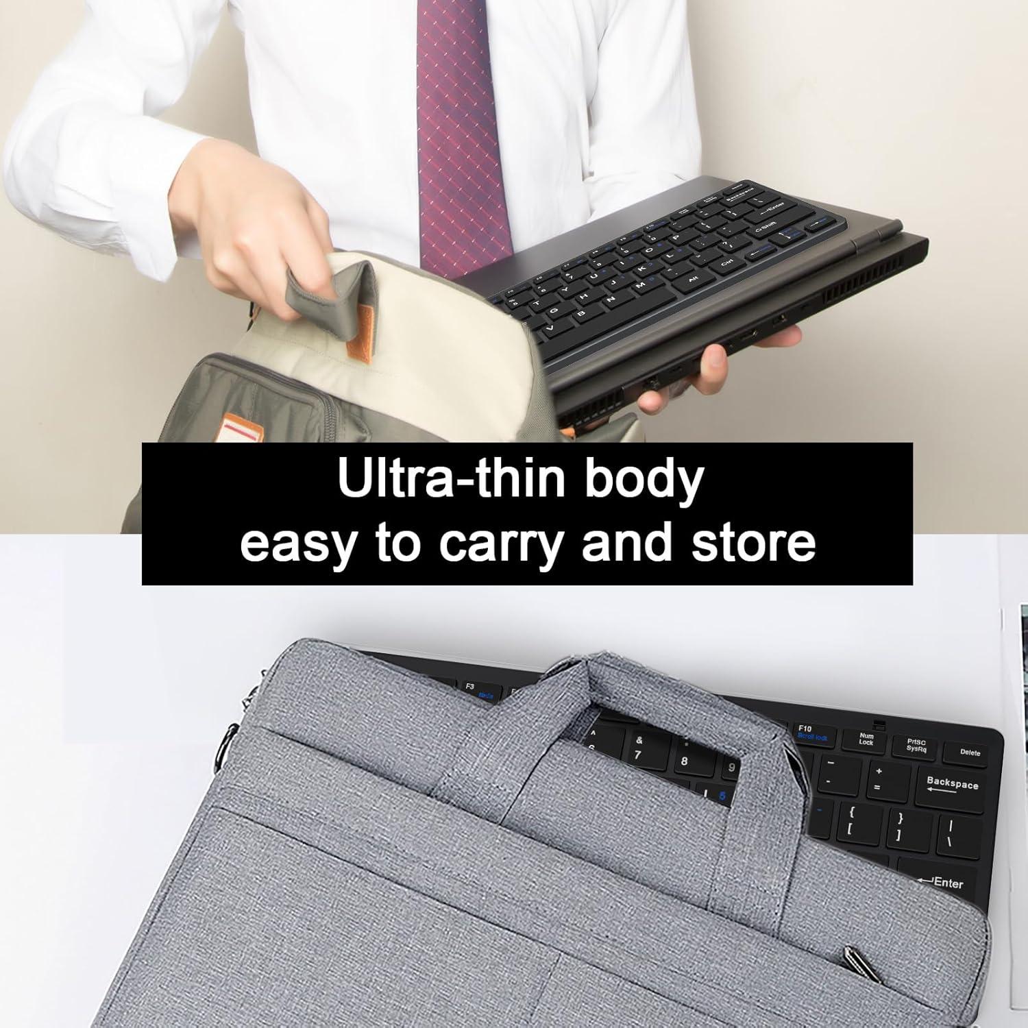 Teclado Mini USB Ultra Delgado YORUNOHOSH 78 Teclas Negro