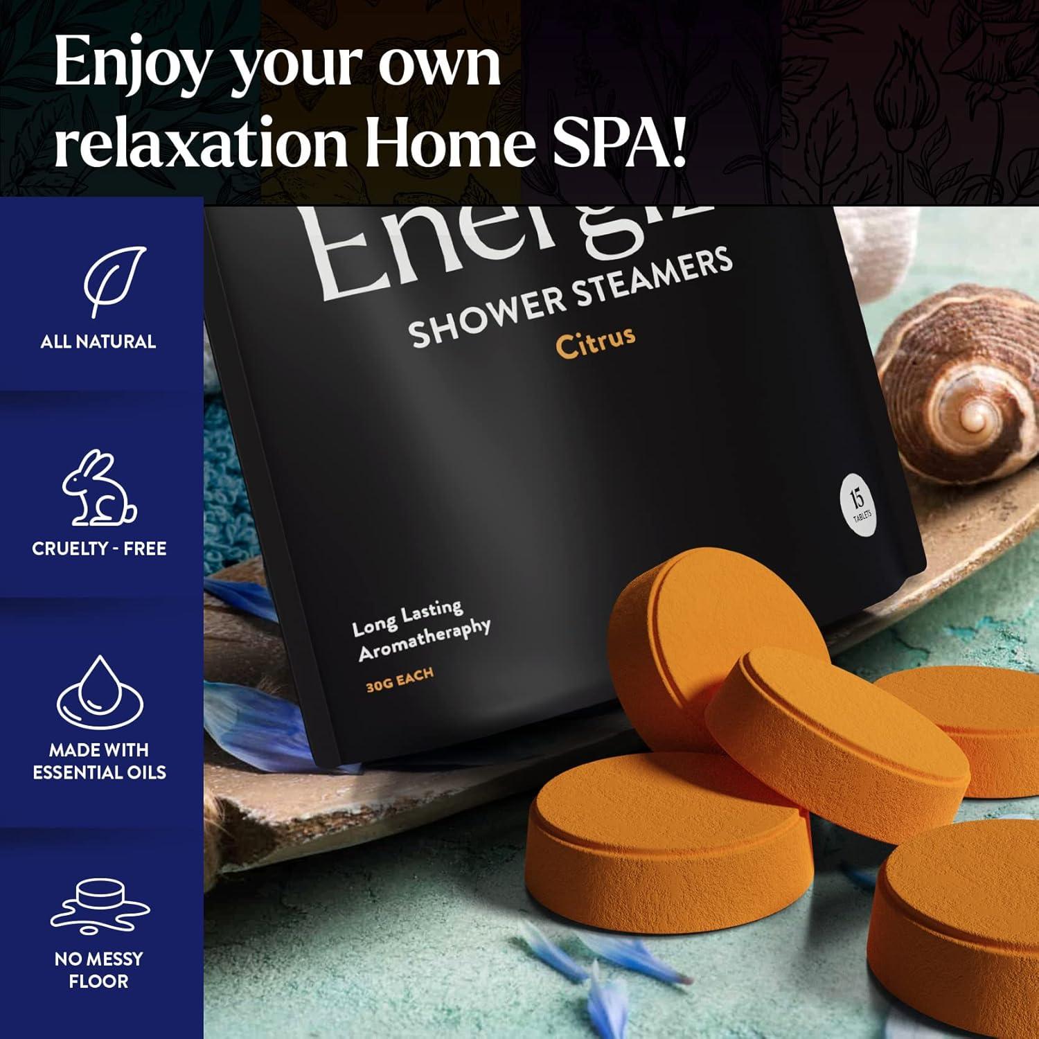 Pastillas de Vapor de Ducha Milagro Hecho - Cítricos y Menta - 15 Tabletas