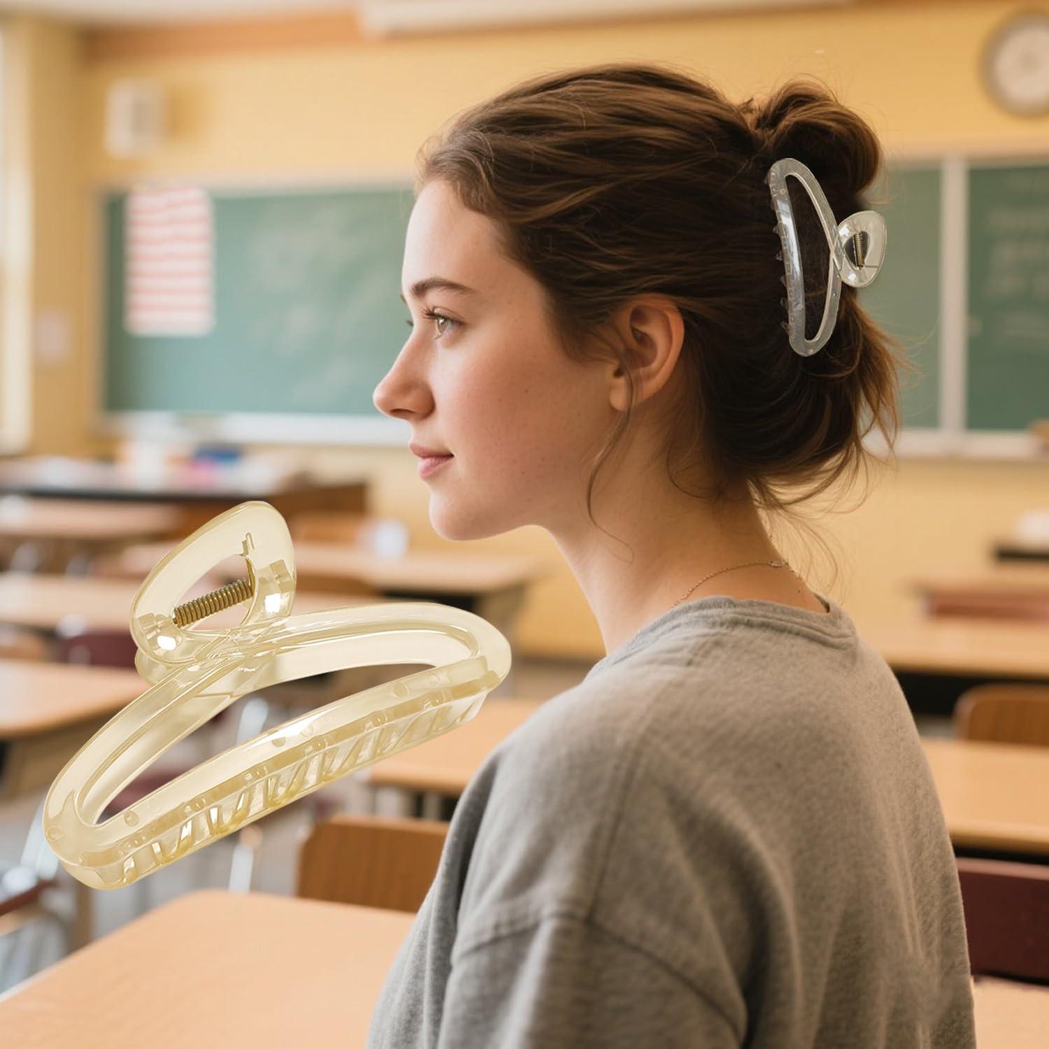 Pinzas para el cabello Nalodu, 10.9 cm, paquete de 4 colores