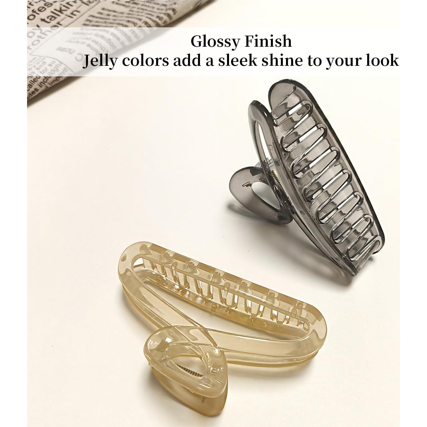 Pinzas para el cabello Nalodu, 10.9 cm, paquete de 4 colores