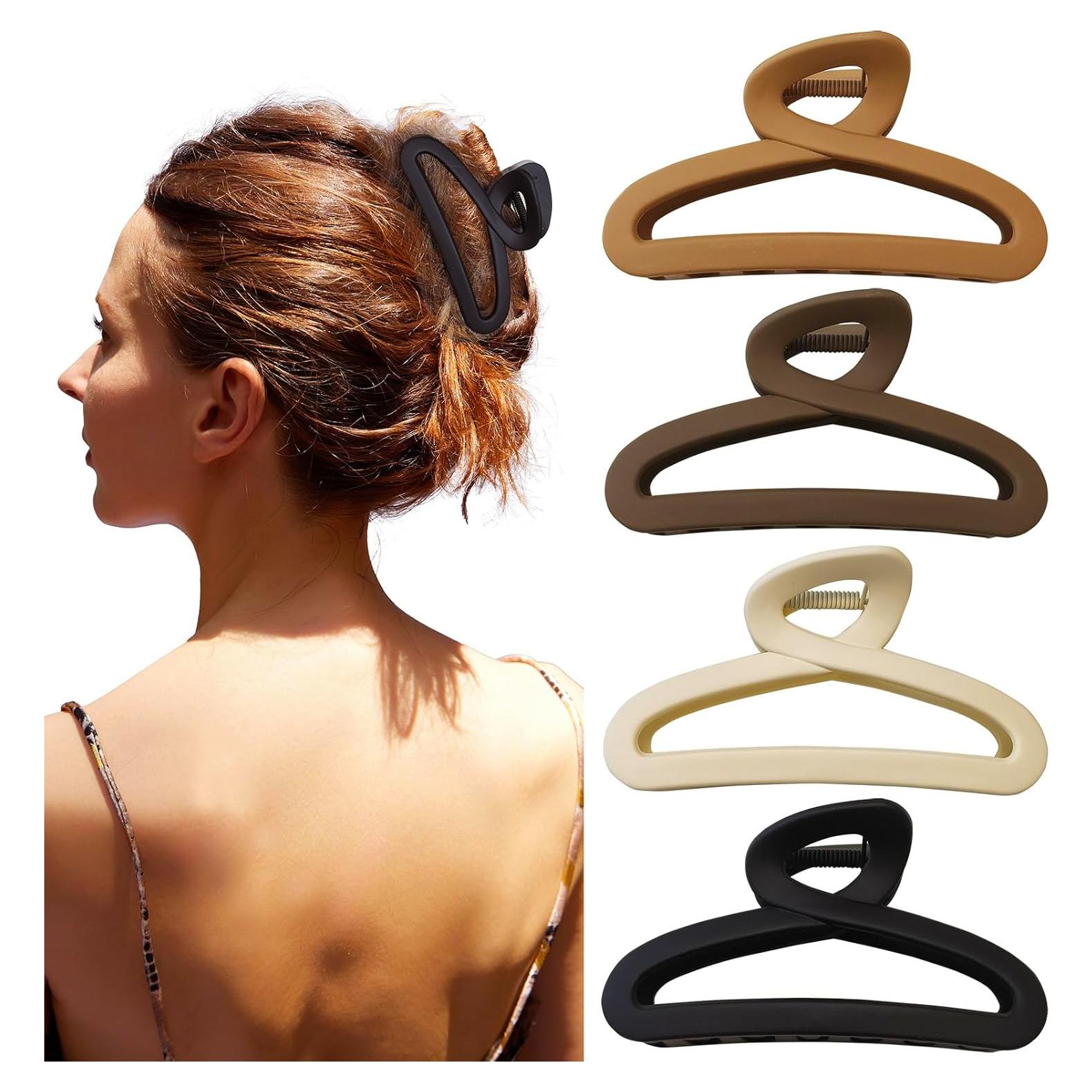 Pinzas para el cabello Nalodu 4 piezas antideslizantes 10.9 cm