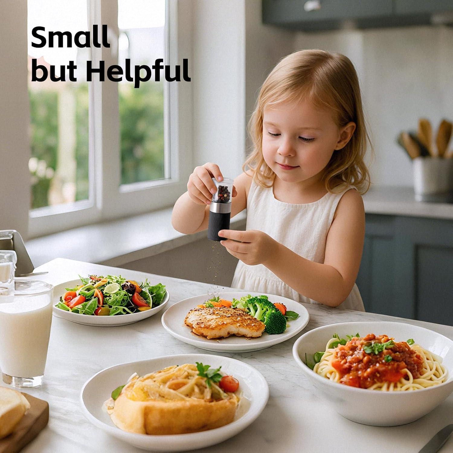 Set Mini Molinillos de Sal y Pimienta vzaahu Negro y Blanco