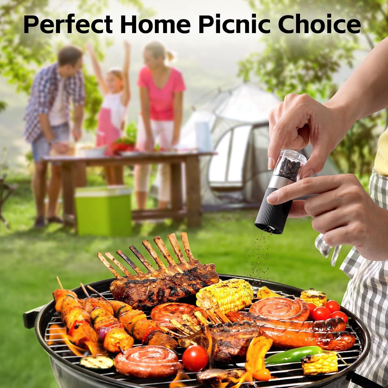 Set Mini Molinillos de Sal y Pimienta vzaahu Negro y Blanco