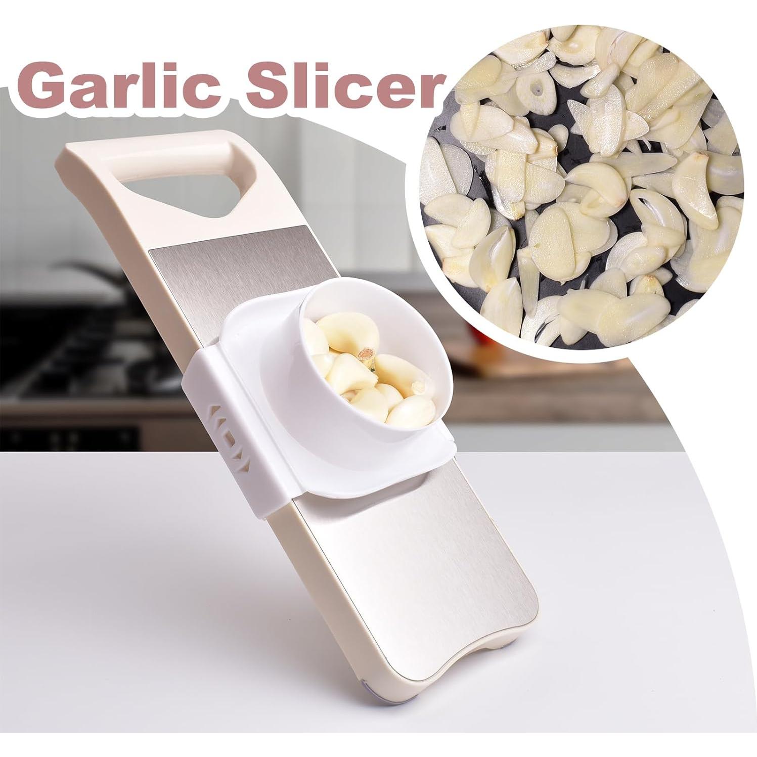 Rebanador Mandolina 6-en-1 NACOLUS con 6 Cuchillas Intercambiables