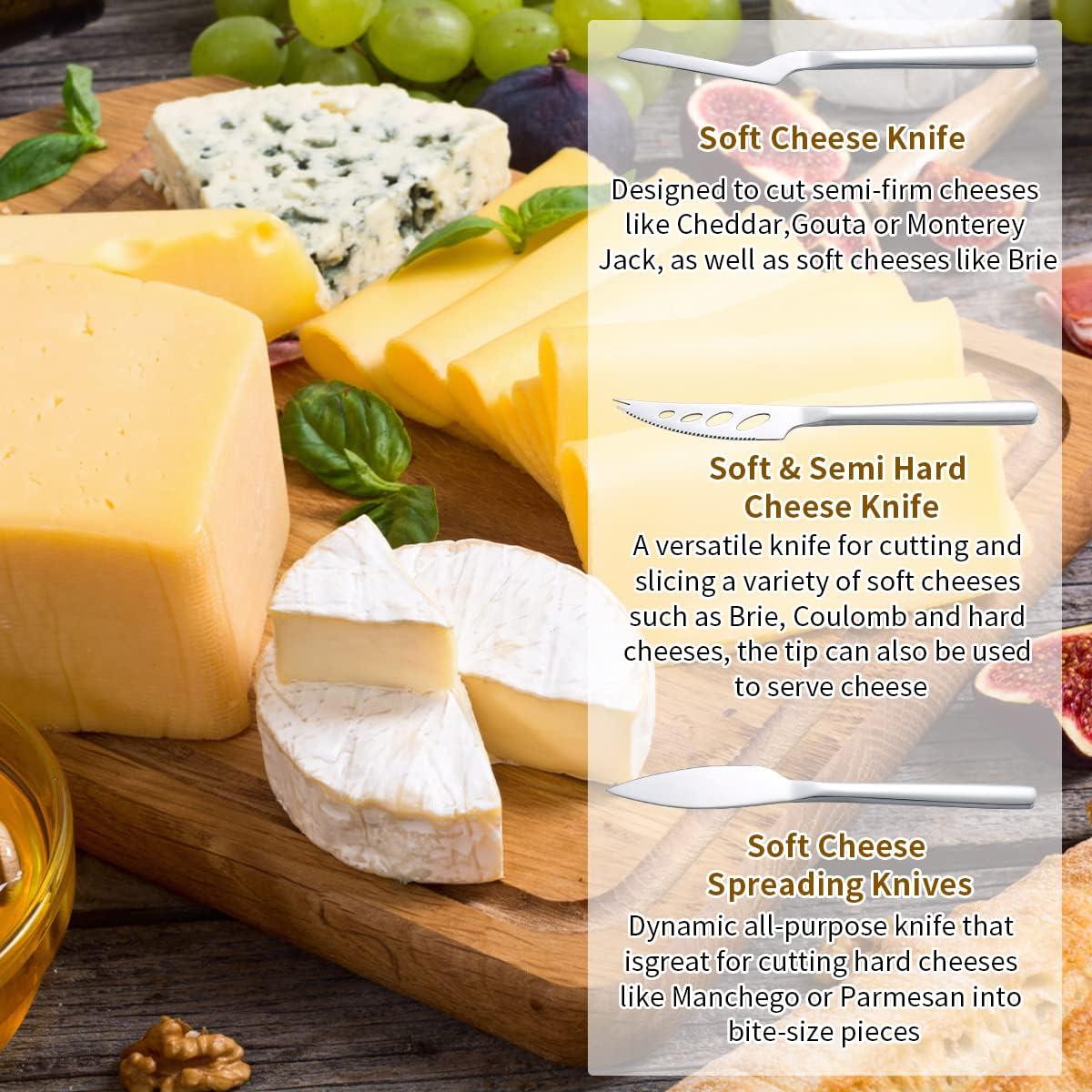 Juego de cuchillos para queso Kyraton 3 piezas acero inoxidable