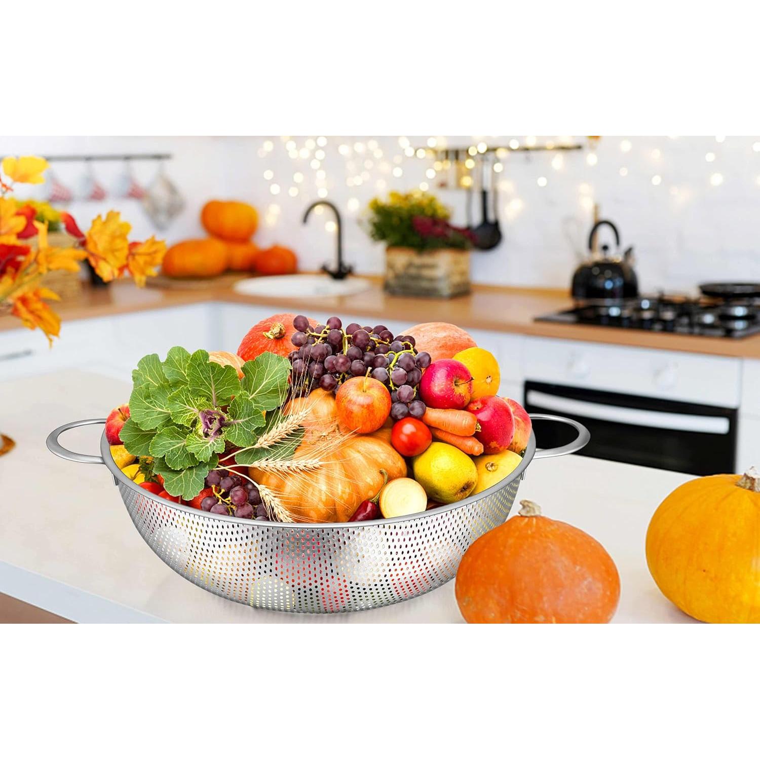 Juego de Coladores TeamFar de Acero Inoxidable 1/3/5qt