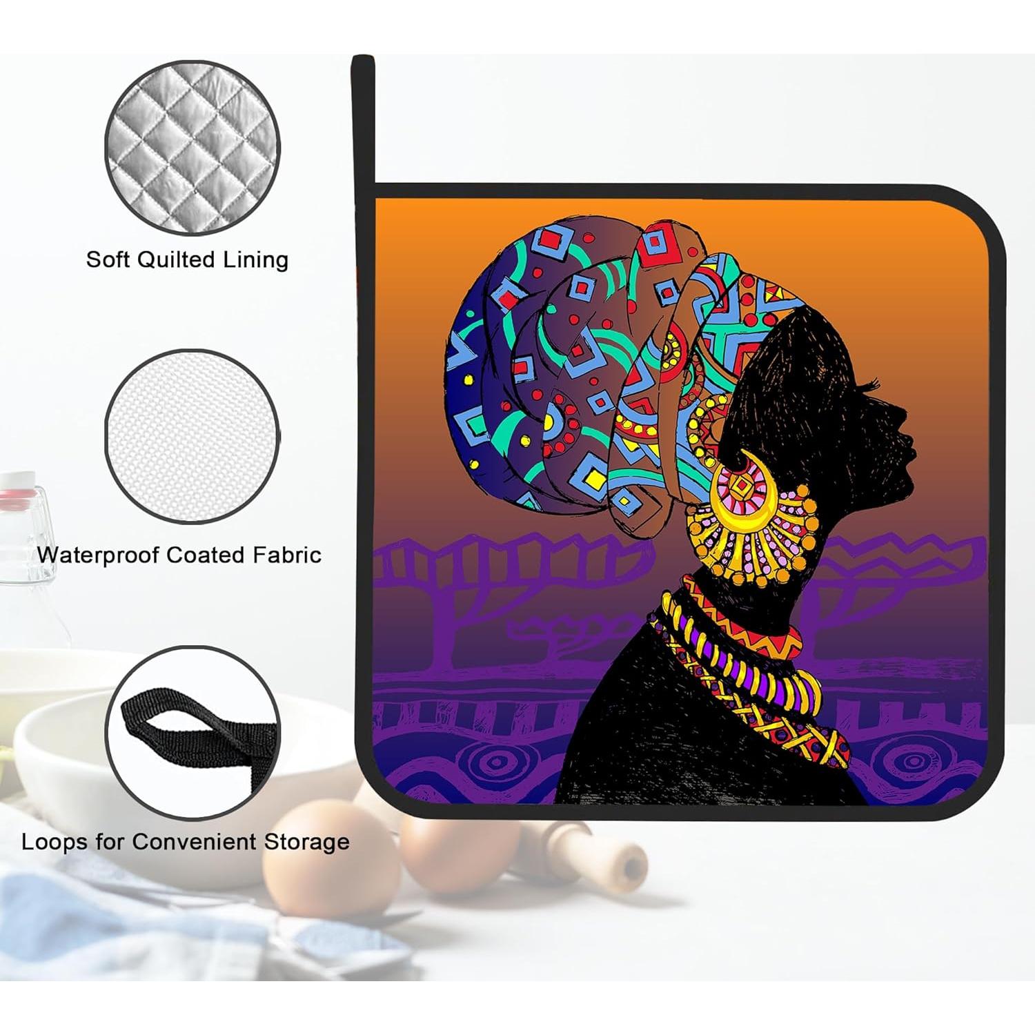 Juego de 2 Agarraderas de Cocina Gearsly Resistente al Calor