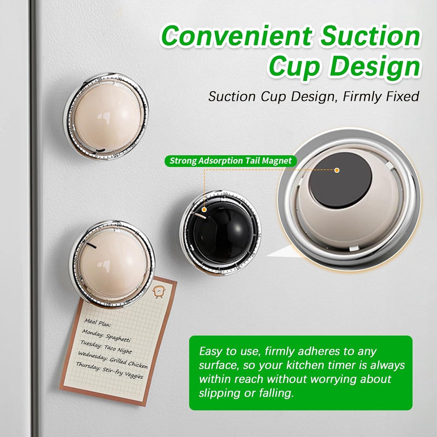 Temporizador de Cocina Mecánico HEMIPLEGIA 60 Minutos Negro