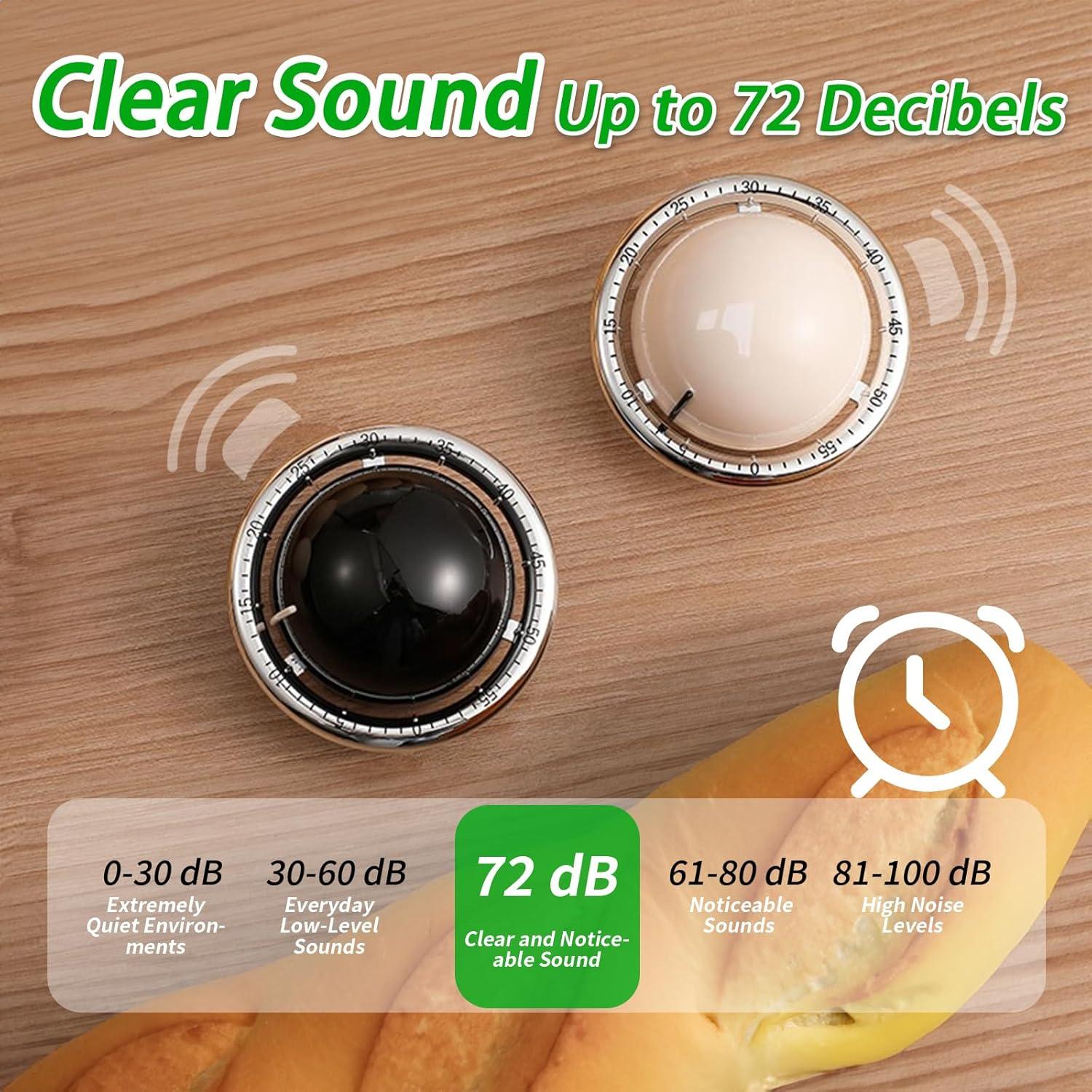 Temporizador de Cocina Mecánico HEMIPLEGIA 60 Minutos Negro