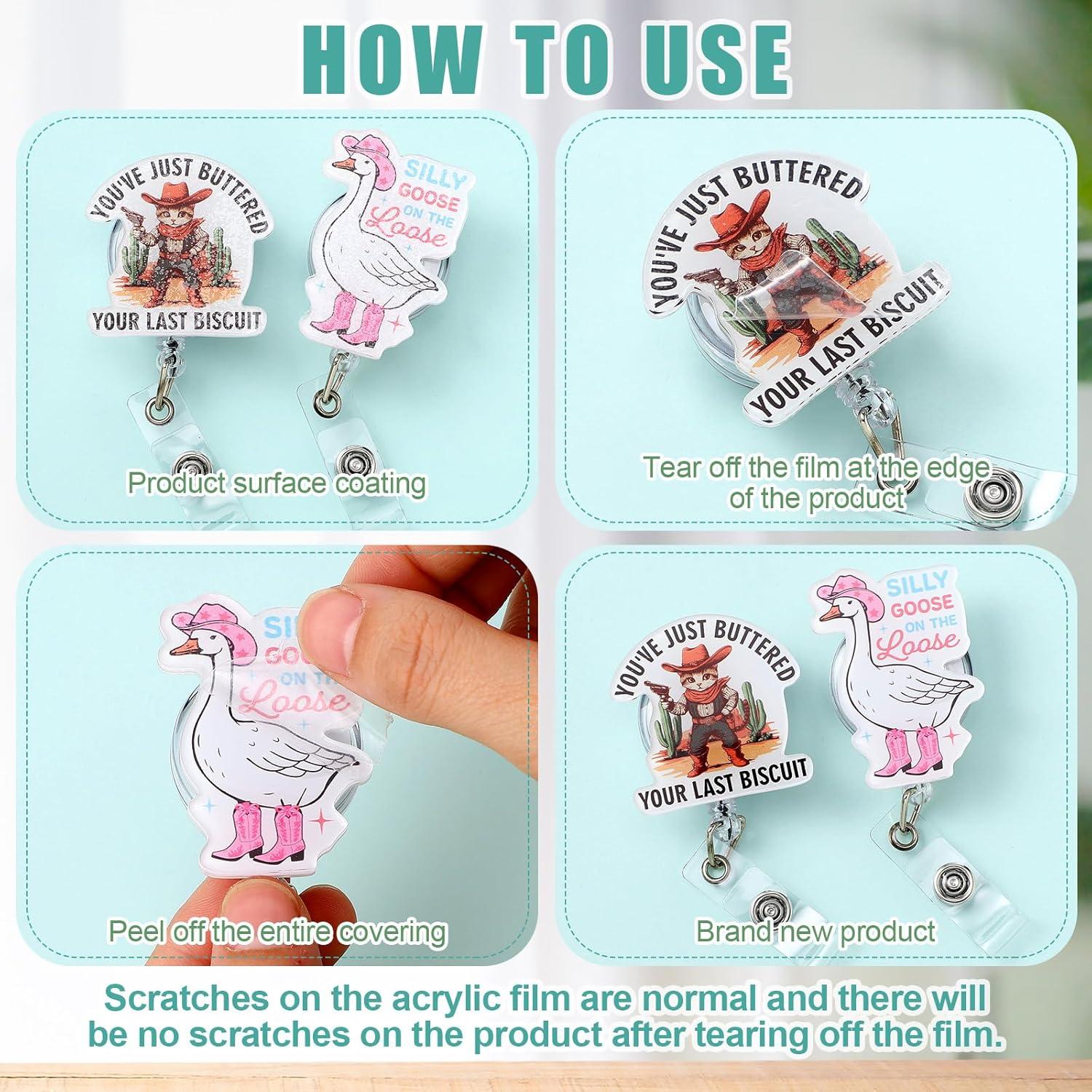 24 Insignias Divertidas Retráctiles Feifeiya para Enfermera