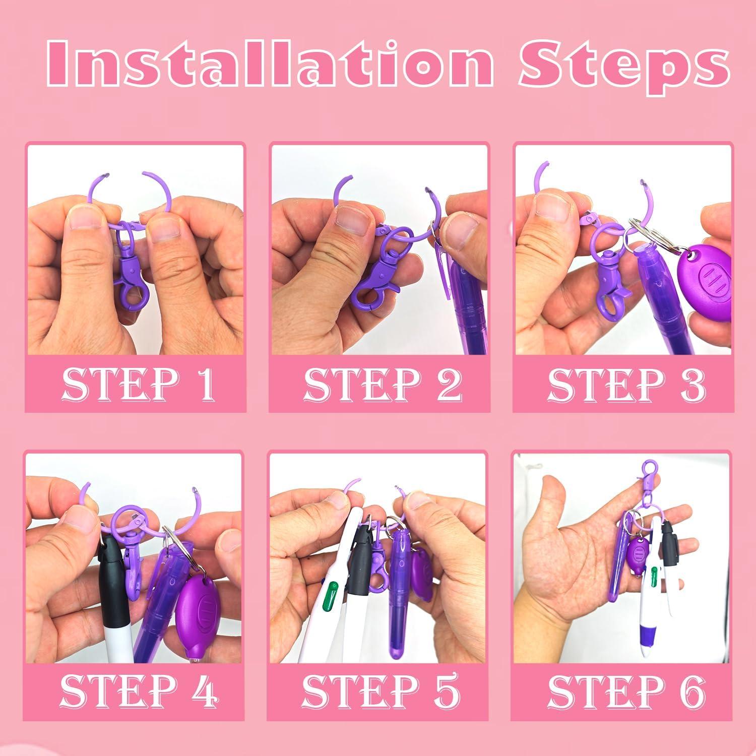 Juego de bolígrafos para enfermeras Daemson - 6 piezas Rosa