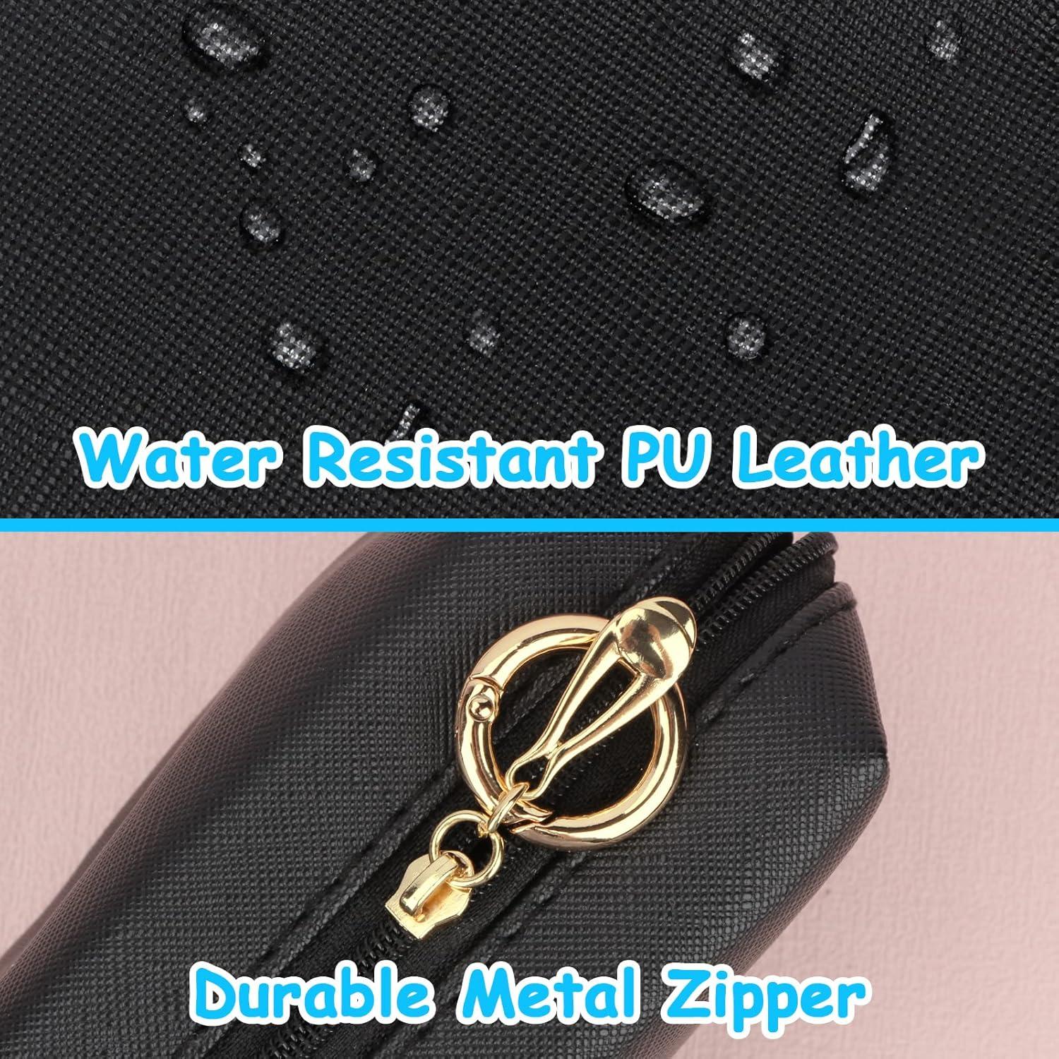 Bolsa de Maquillaje Mini Desing Wish Cuero PU Negro 9.4x7.6cm