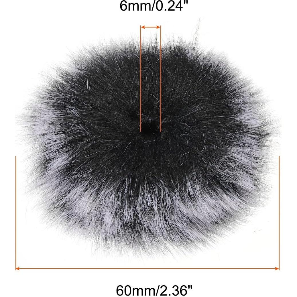 Funda de Micrófono Peluda PATIKIL 6mm x 60mm 2 Piezas