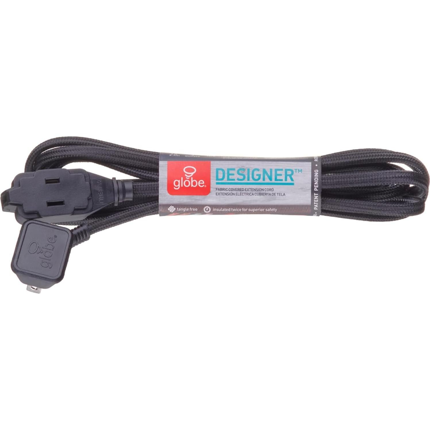 Cable de Extensión de Tela Globe Electric 2.7m 3 Salidas