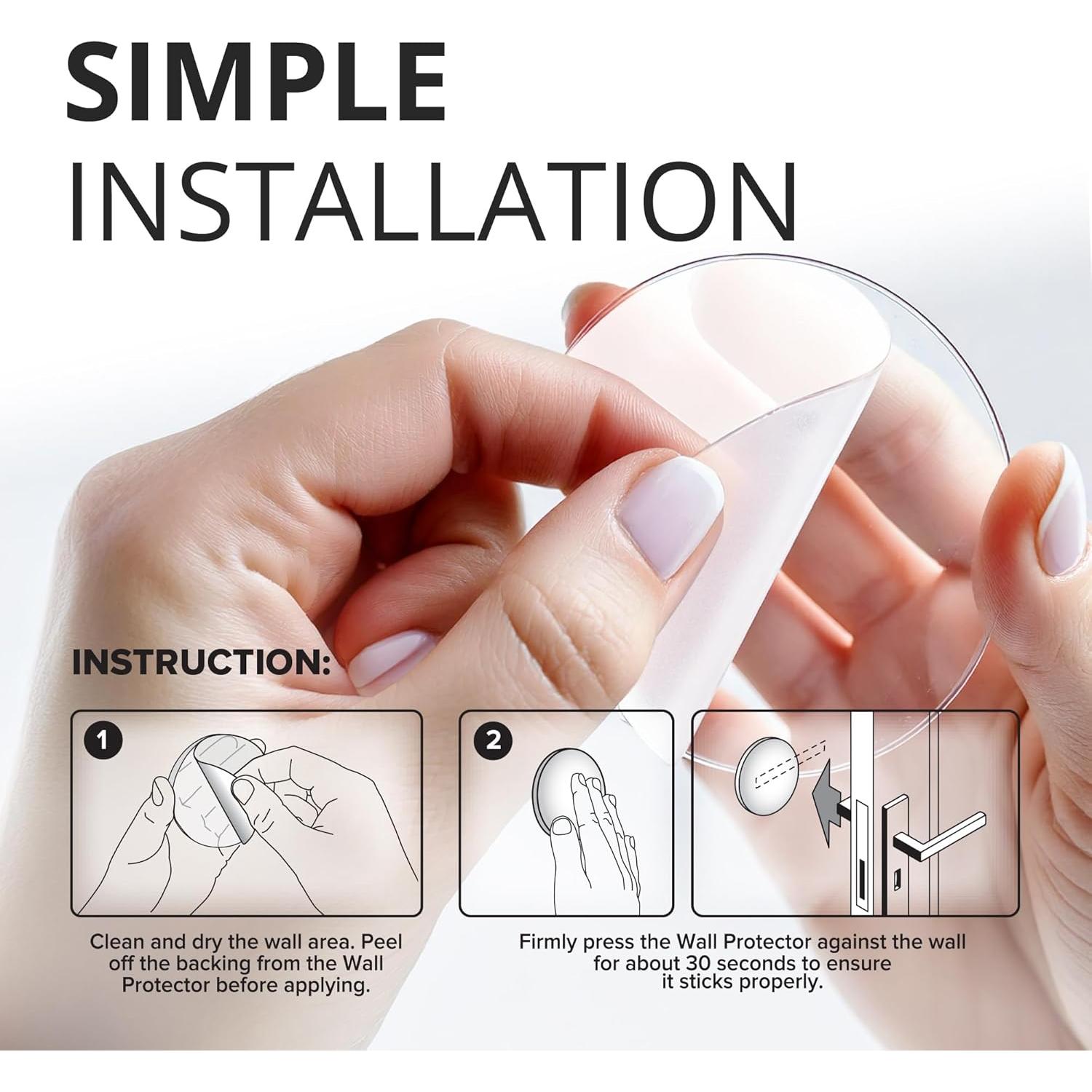 Topes de Puerta X-Protector 5.08 cm - 6 Piezas Silicona Transparente