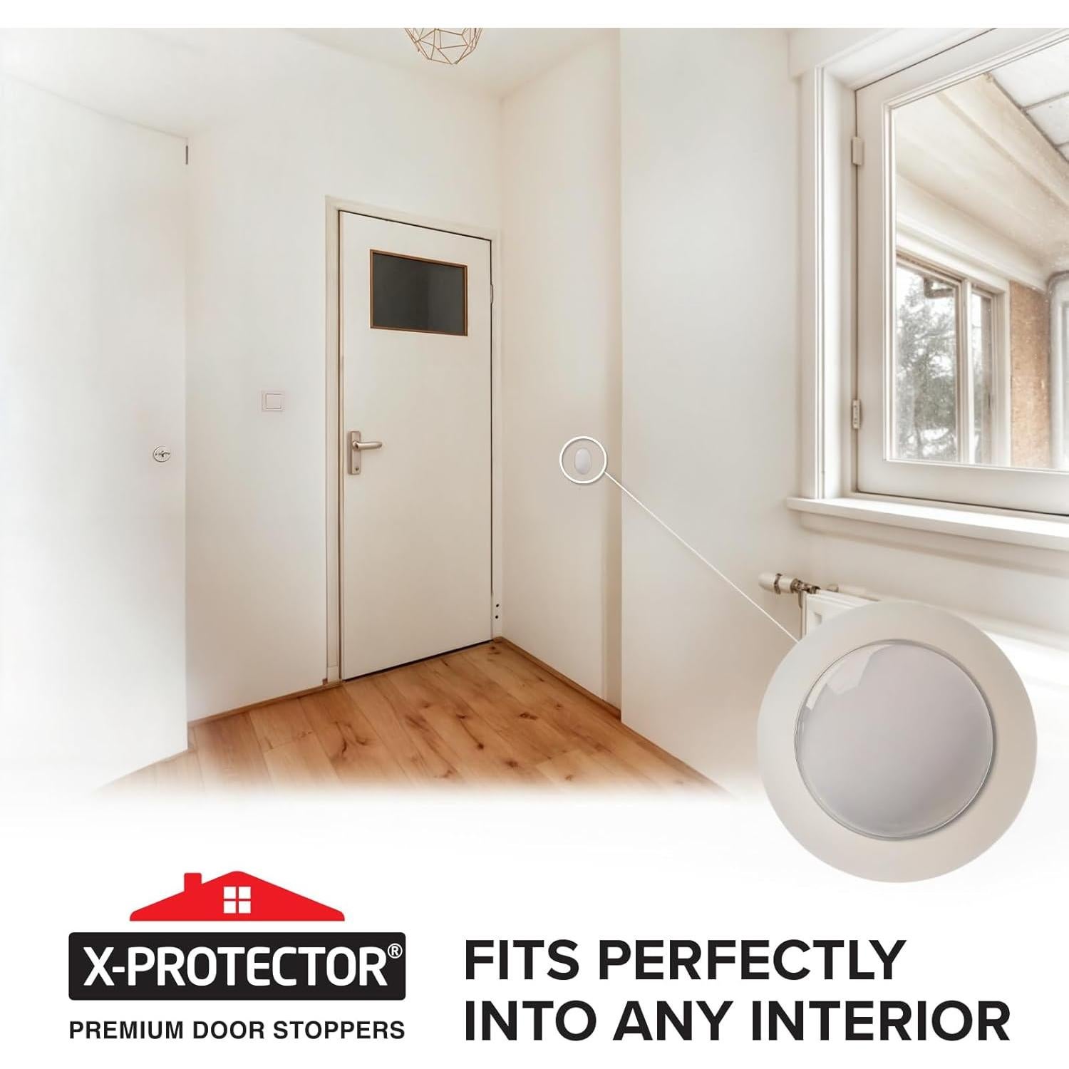 Topes de Puerta X-Protector 5.08 cm - 6 Piezas Silicona Transparente