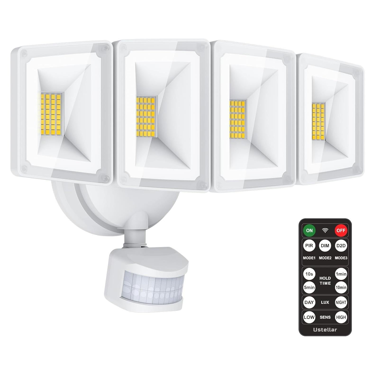 Luz de Seguridad LED USTELLAR 100W 10000LM con Sensor y Control Remoto