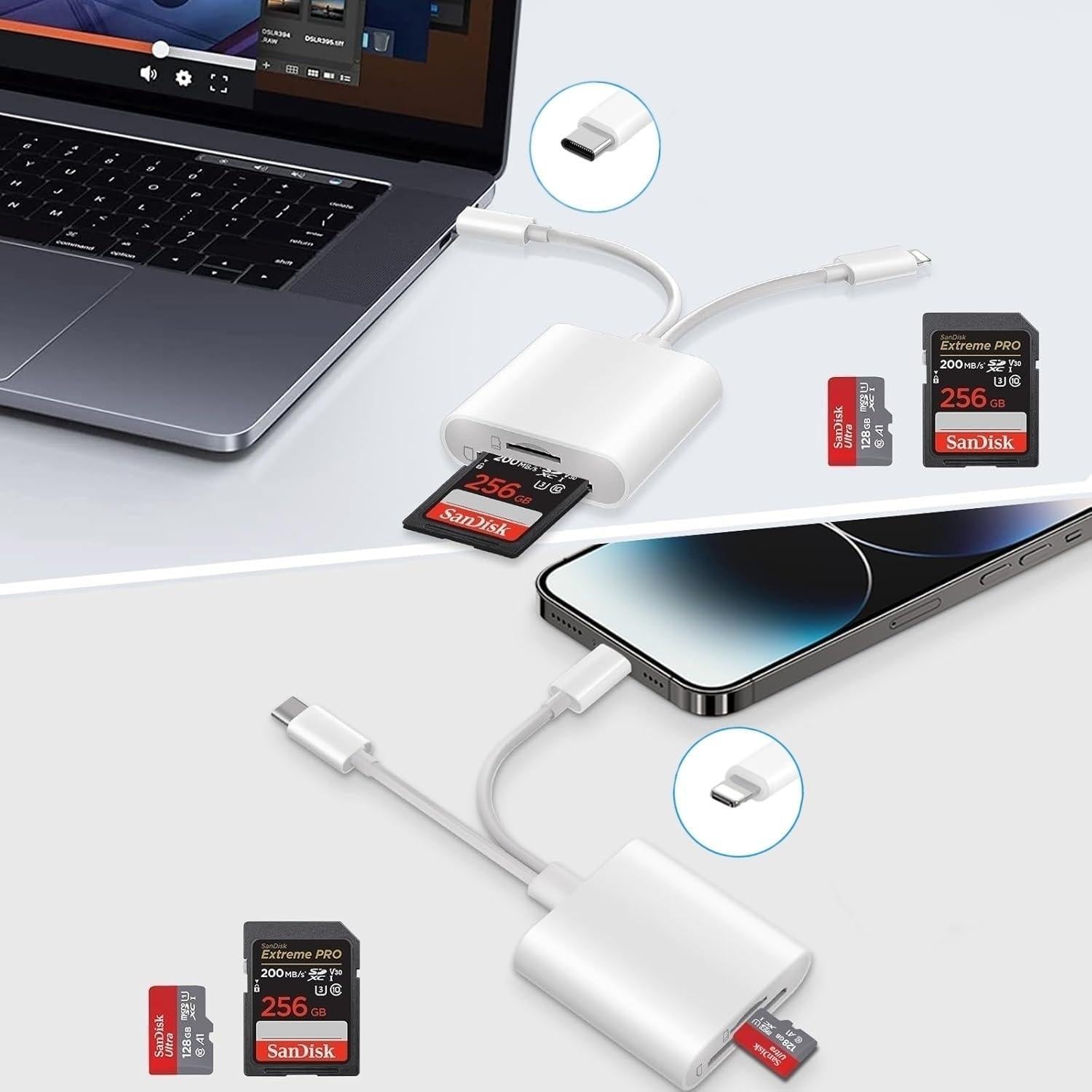 Lector de Tarjetas SD 2 en 1 Luonanava para iPhone y iPad