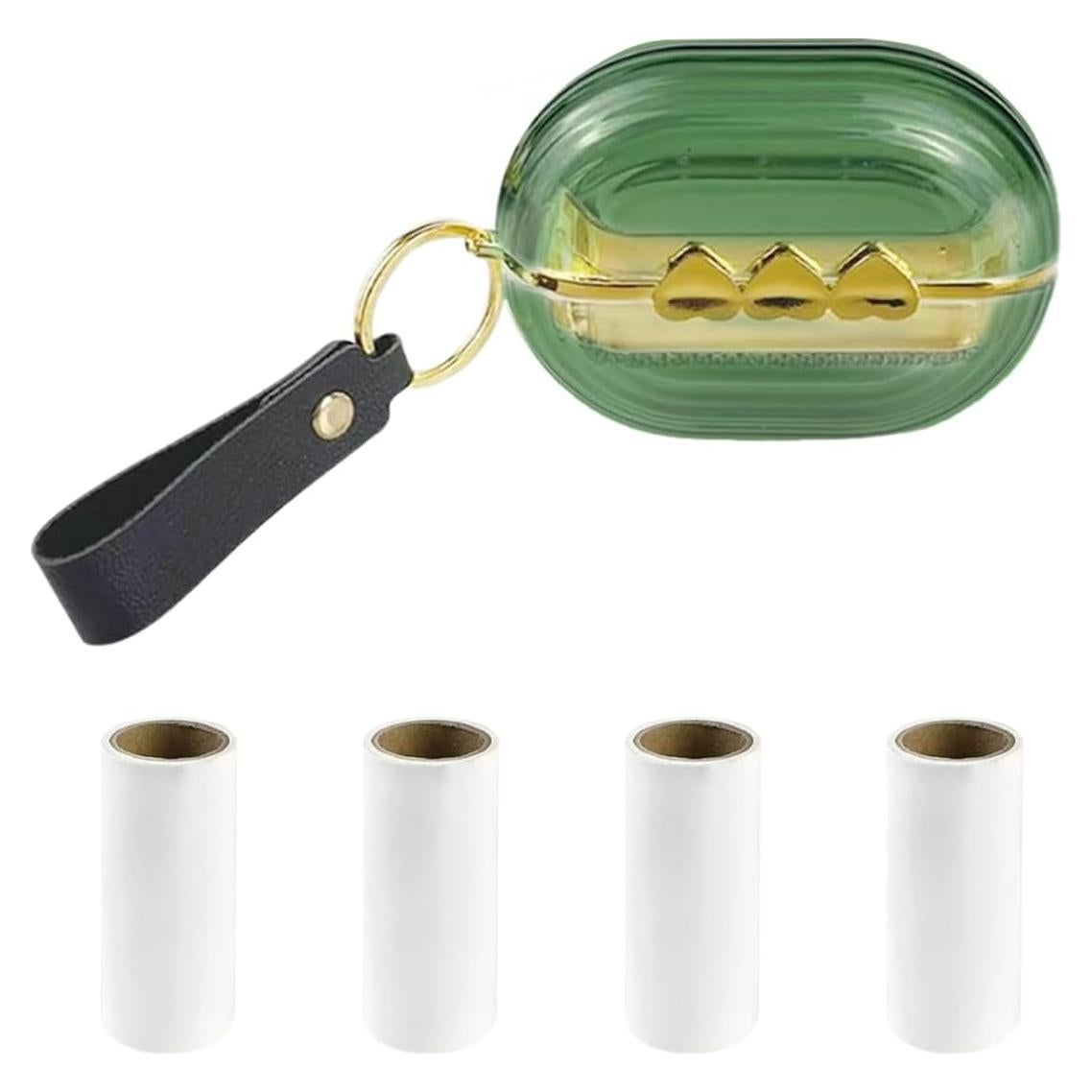 Rodillo Quitapelusas Portátil Esimple Verde con 4 Rollos Repuesto