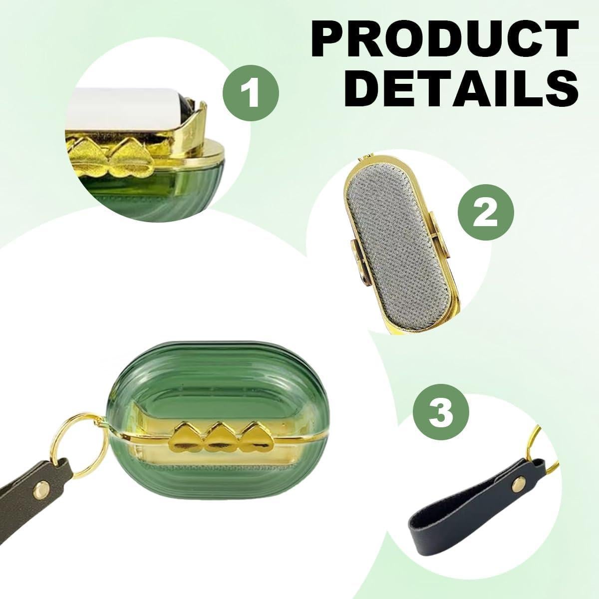 Rodillo Quitapelusas Portátil Esimple Verde con 4 Rollos Repuesto