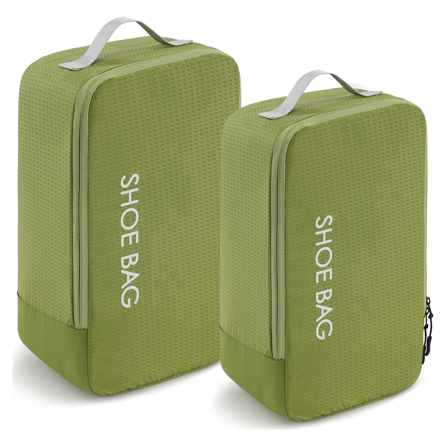 MissBoy Set de 2 Bolsas de Viaje para Zapatos Verde - Resistente al Agua