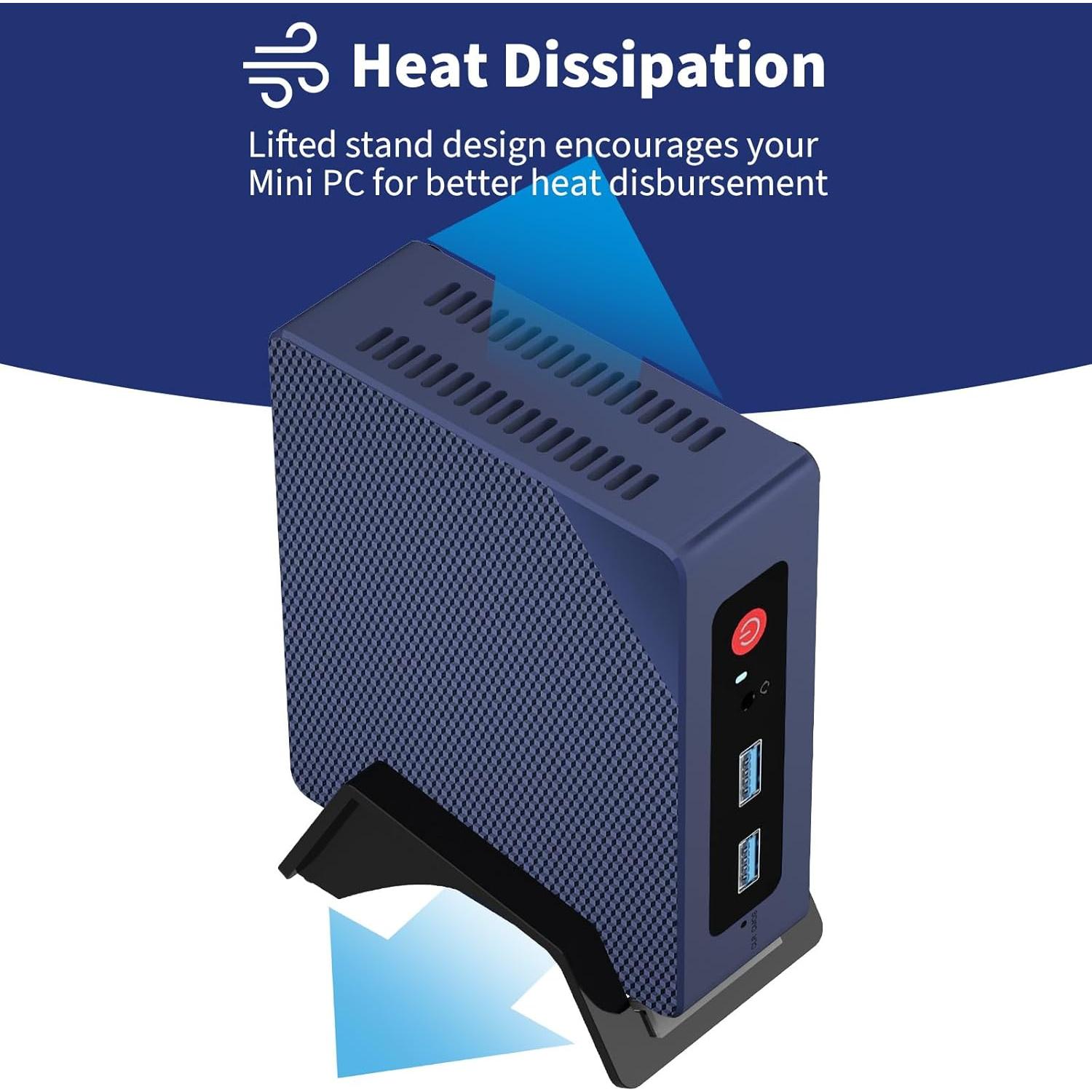 Soporte Vertical Mini PC CaSZLUTION para Beelink S12 Pro Negro