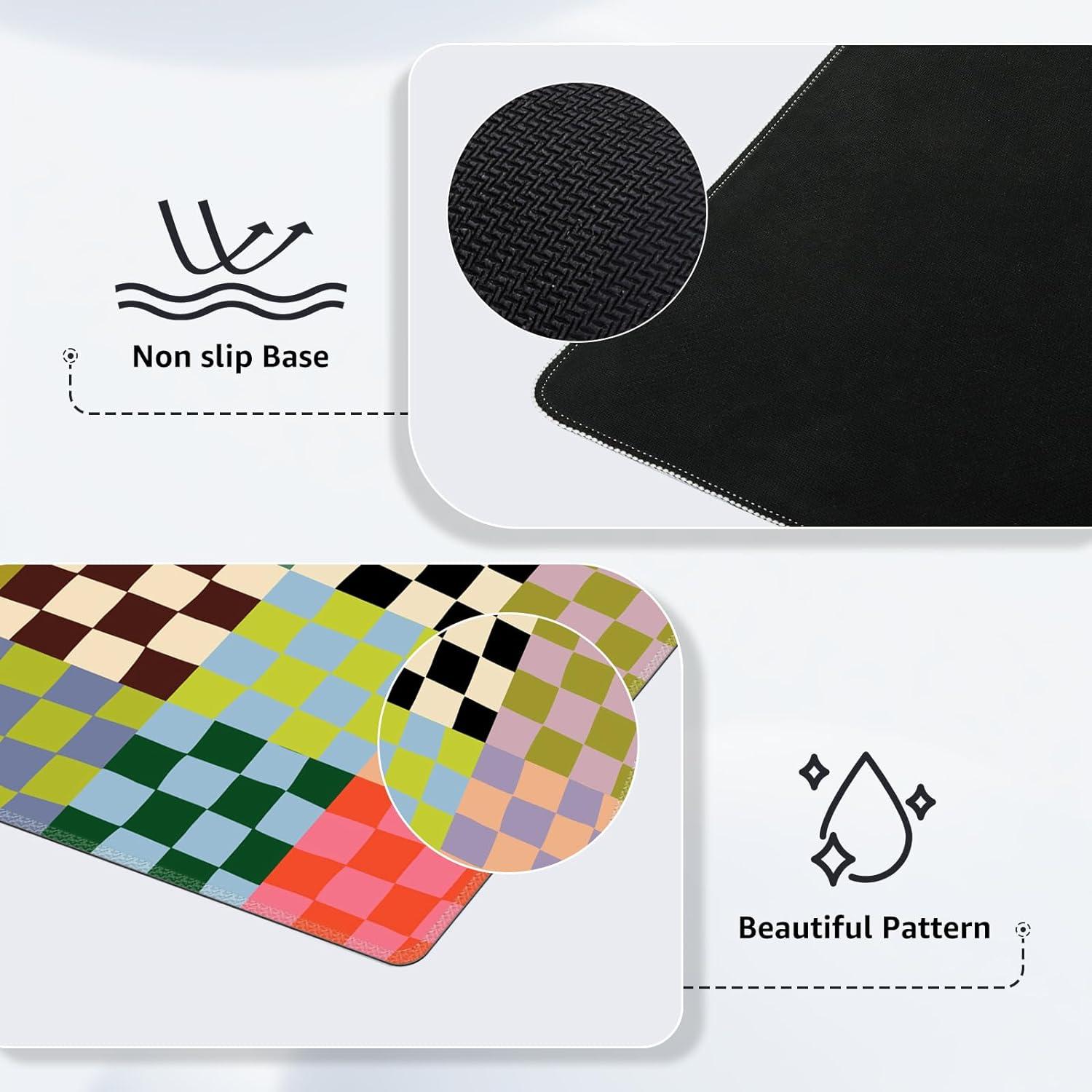 Alfombrilla de Escritorio XXL iCasso Cuadros Retro Antideslizante