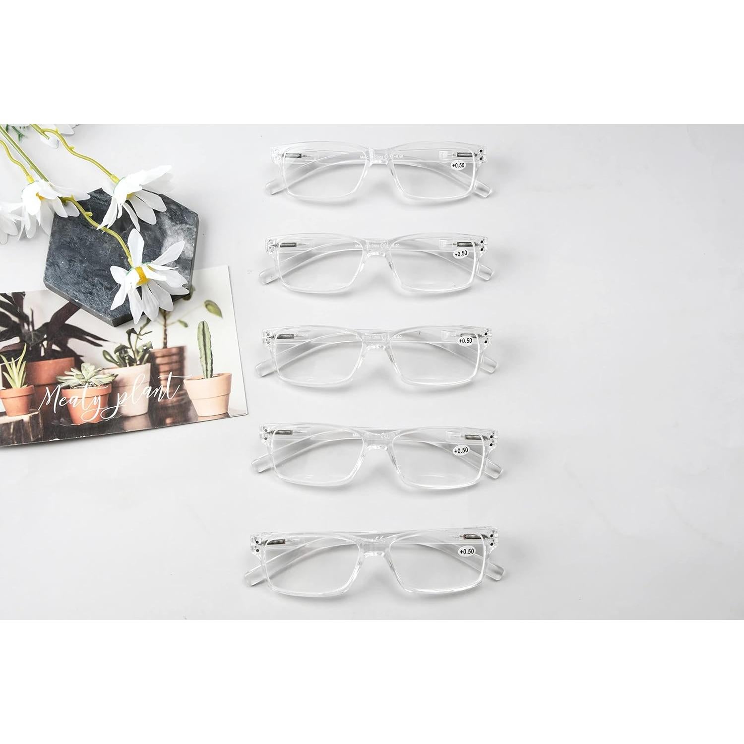 Gafas de Lectura Eyekepper 5 Paquete Hombres 1.5x Claras