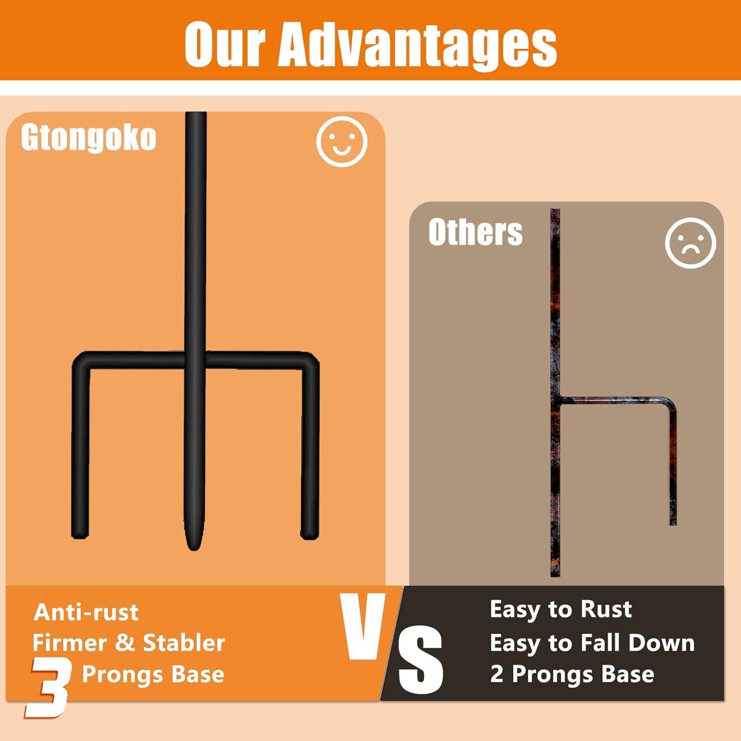 Ganchos de Jardín Gtongoko 81 cm Ajustables Paquete de 4