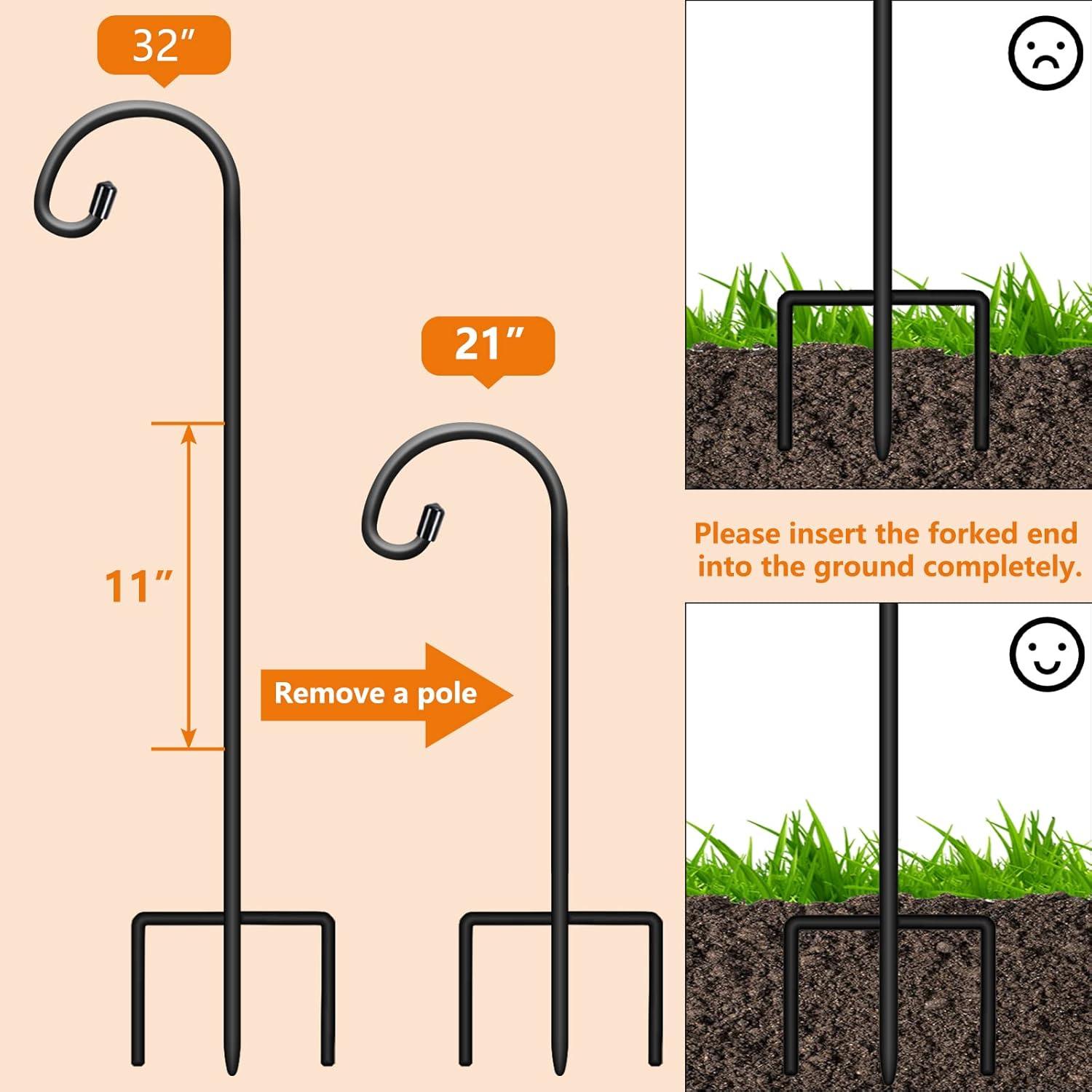 Ganchos de Jardín Gtongoko 81 cm Ajustables Paquete de 4
