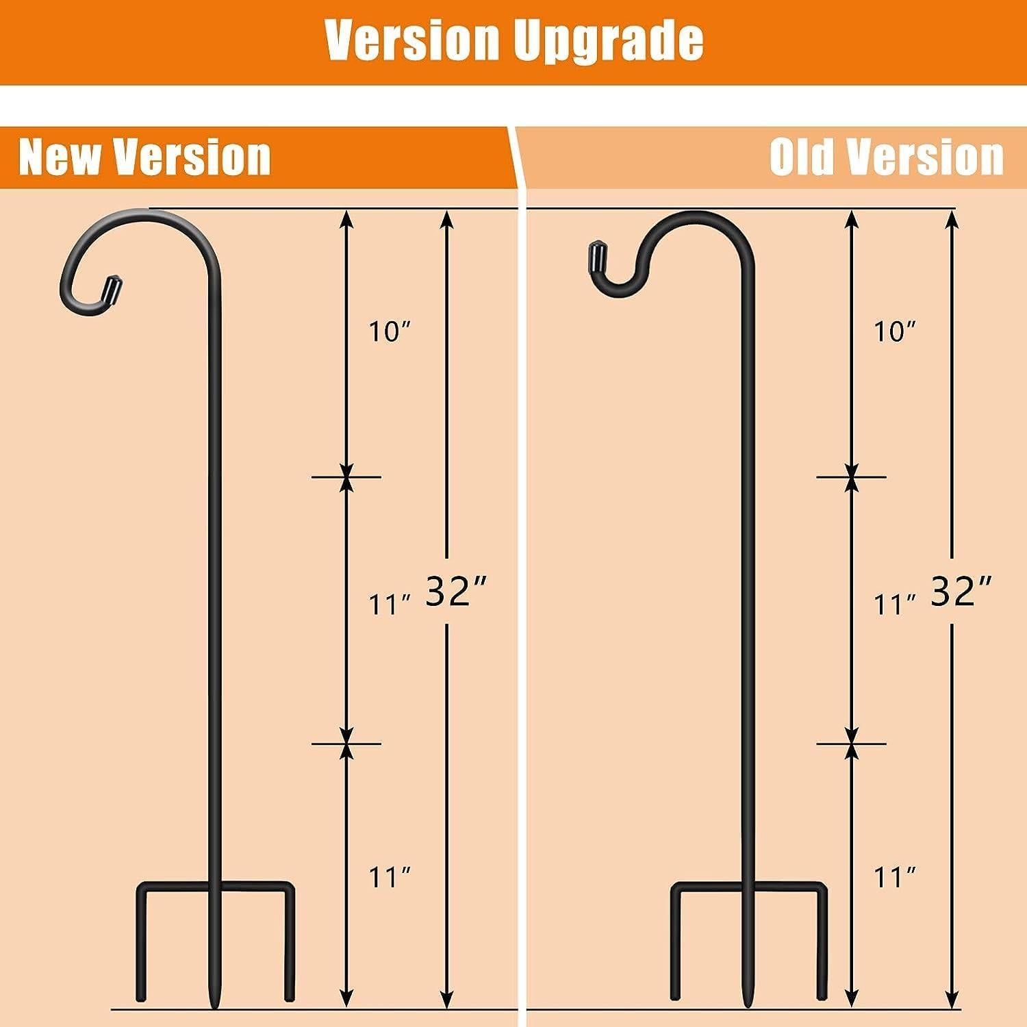 Ganchos de Jardín Gtongoko 81 cm Ajustables Paquete de 4