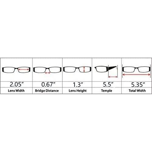 Gafas de Lectura Eyekepper 5 Paquete Hombres 3.75x Claras