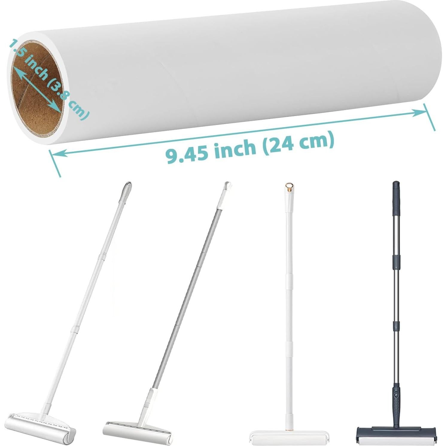 Recargas de Rodillo de Pelusa MINGRACE 24 cm - 10 Rollos 600 Hojas