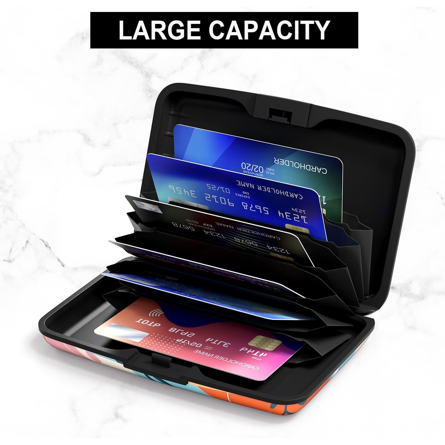 Billetera RFID Atufsuat para Mujeres - Aluminio Delgado Figura Abstracta