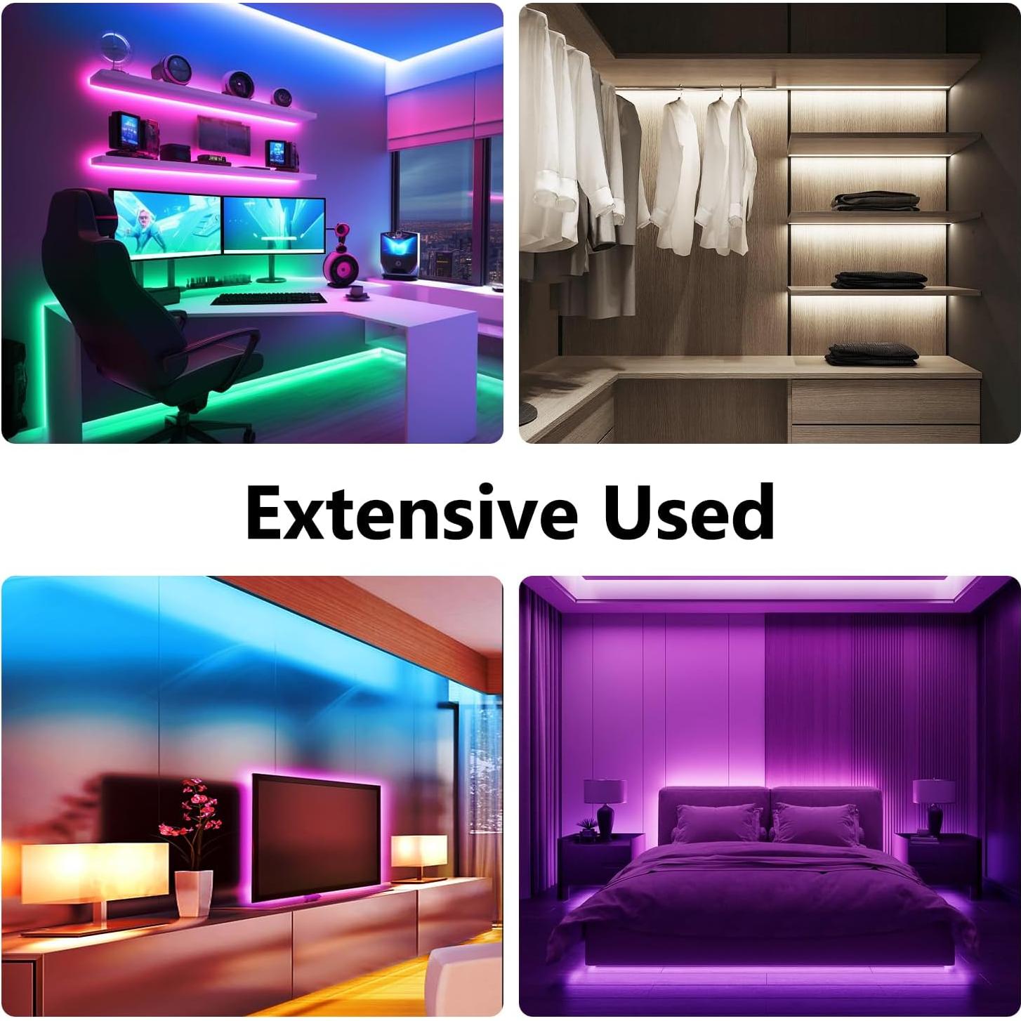 Tira LED COB Phopollo 5m Multicolor 576 LEDs 24V Control App