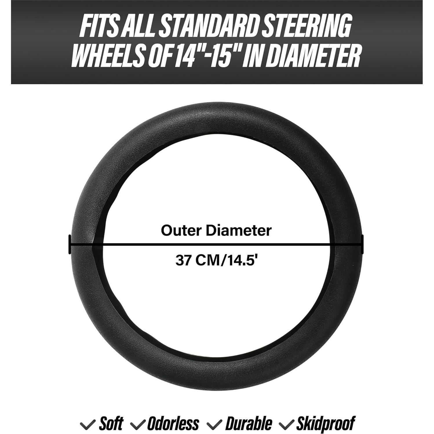 Funda de Volante de Silicona Reswish 33-38cm Negra