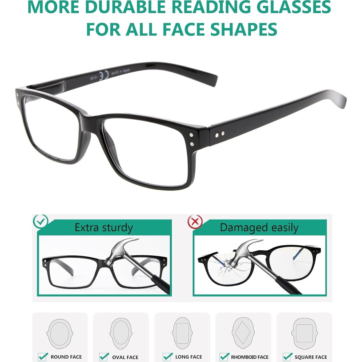 Gafas de Lectura Eyekepper 5 Paquete Hombres 2.25x