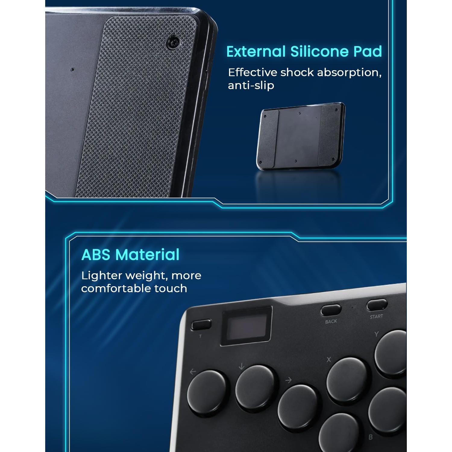 Controlador Arcade JZW-Shop P12 Turbo RGB para Switch/PC/PS4