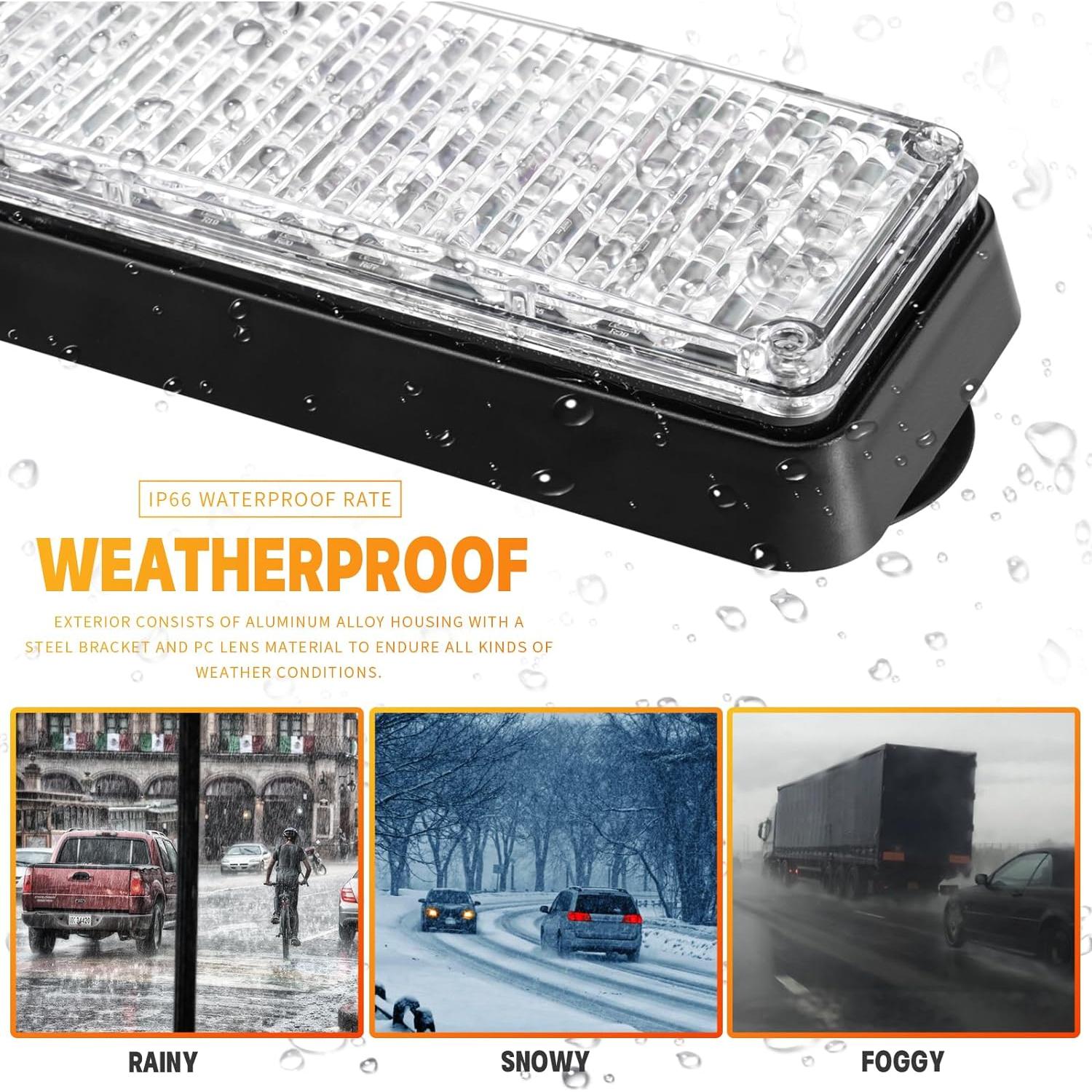 Luces Estroboscópicas LED de Emergencia BooYu 2 Pcs Ámbar