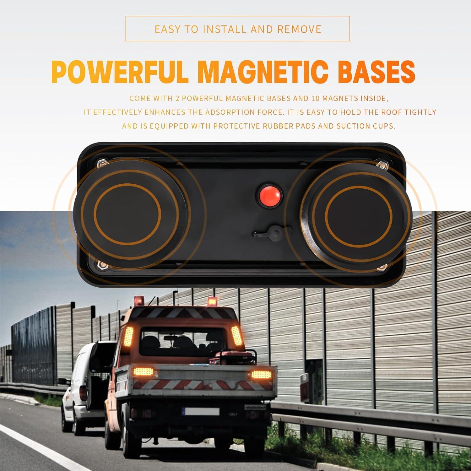 Luces Estroboscópicas LED de Emergencia BooYu 2 Pcs Ámbar