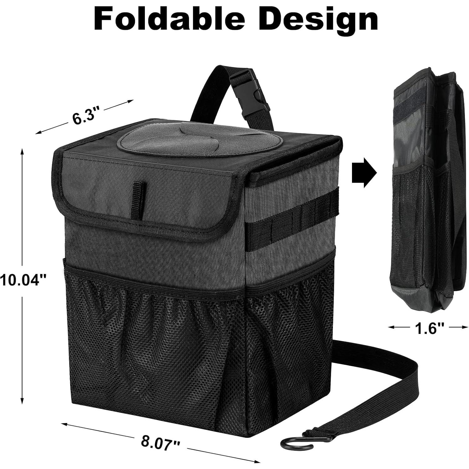 Basurero de Coche Plegable GPUSFAK Negro 9L Impermeable