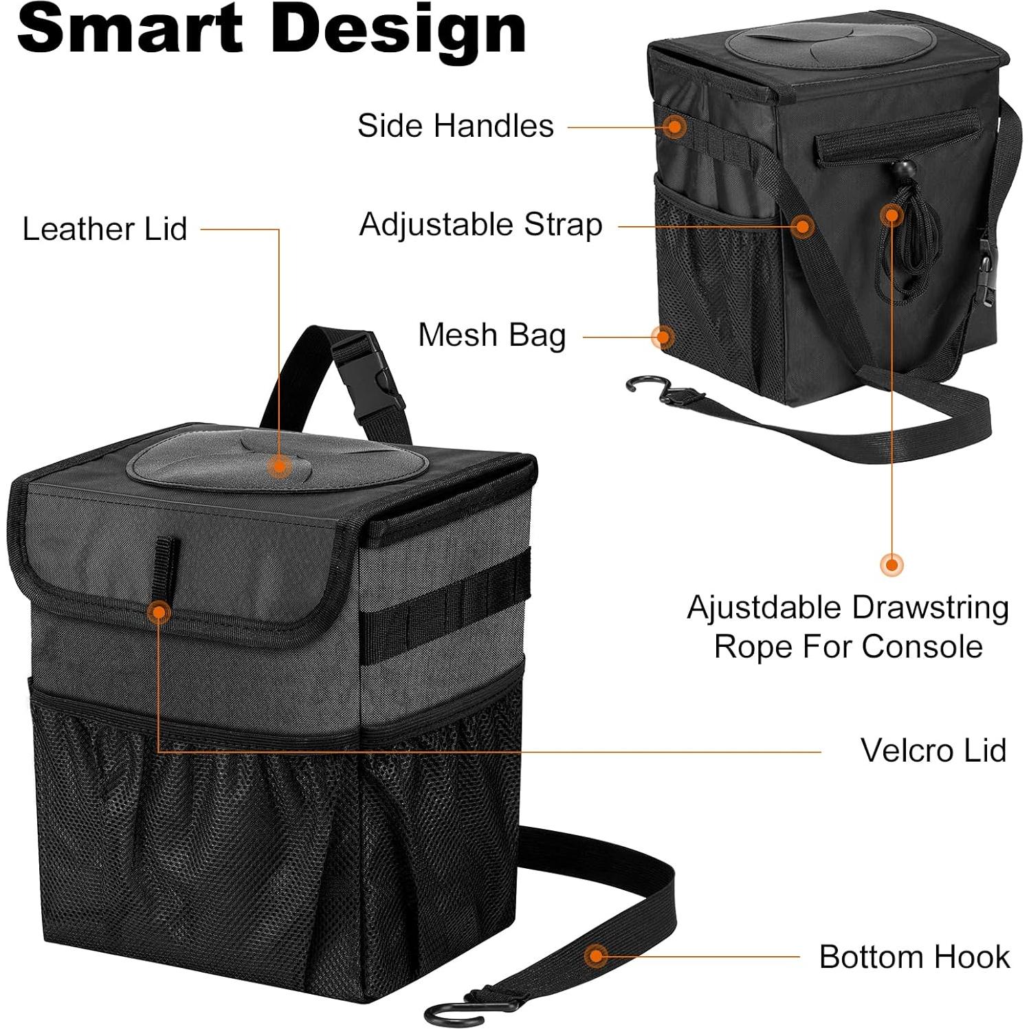 Basurero de Coche Plegable GPUSFAK Negro 9L Impermeable