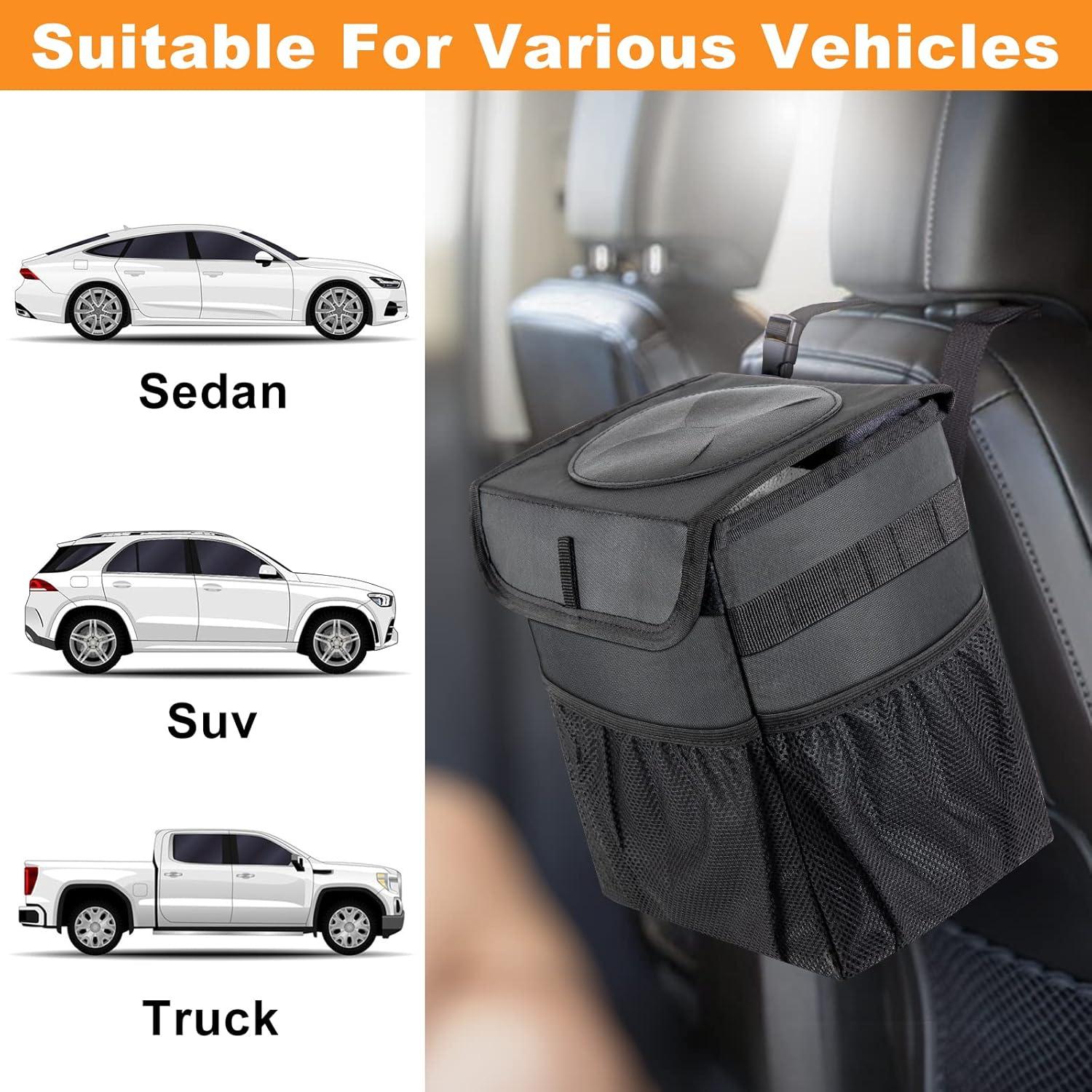 Basurero de Coche Plegable GPUSFAK Negro 9L Impermeable