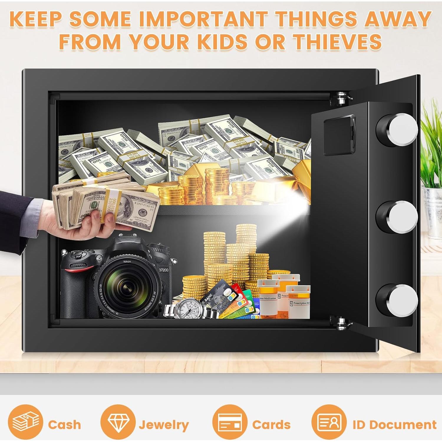 Caja Fuerte a Prueba de Fuego Sapekity 34L con Teclado Digital