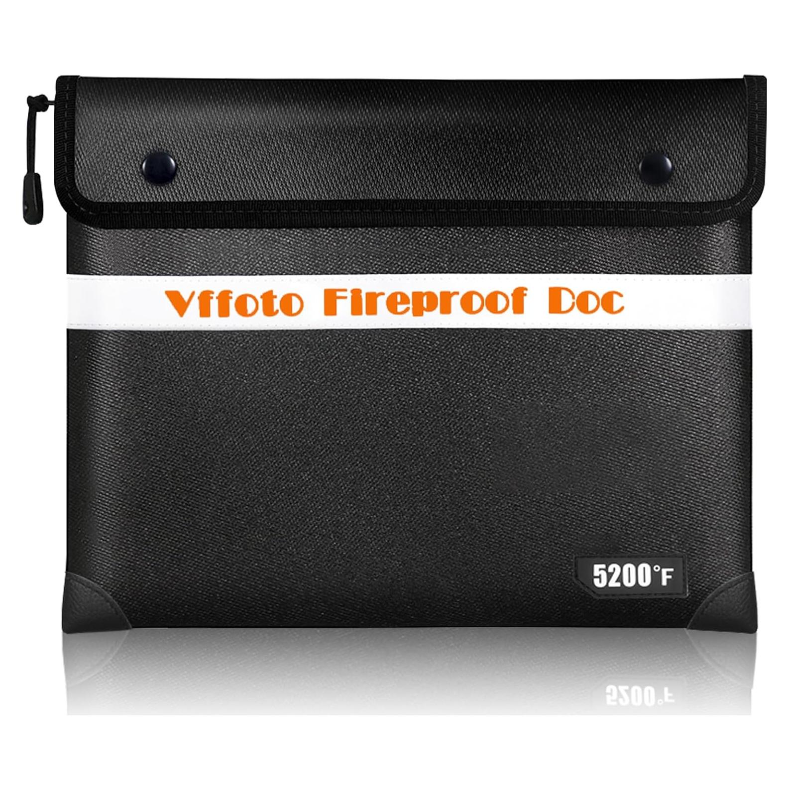 Bolsa de Documentos a Prueba de Fuego Vffoto 36.1x27.9 cm Negra