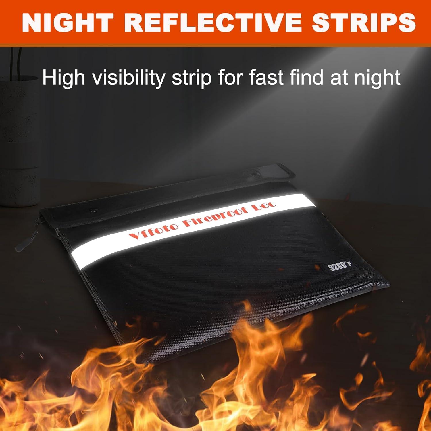 Bolsa de Documentos a Prueba de Fuego Vffoto 36.1x27.9 cm Negra