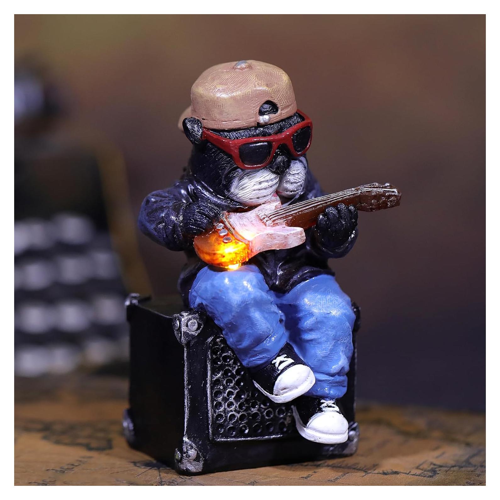 Estatua de Perro Solar FOXMIS para Jardín - Decoración Exterior