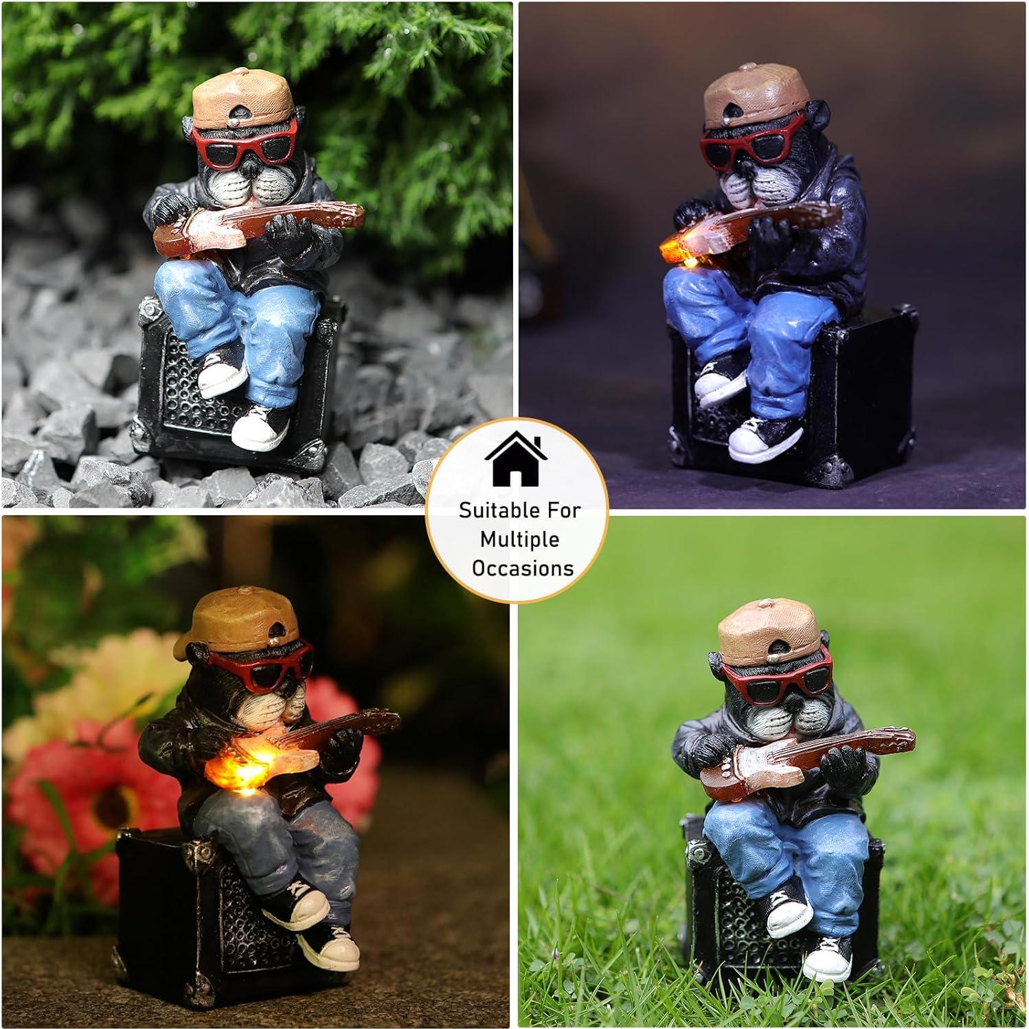 Estatua de Perro Solar FOXMIS para Jardín - Decoración Exterior