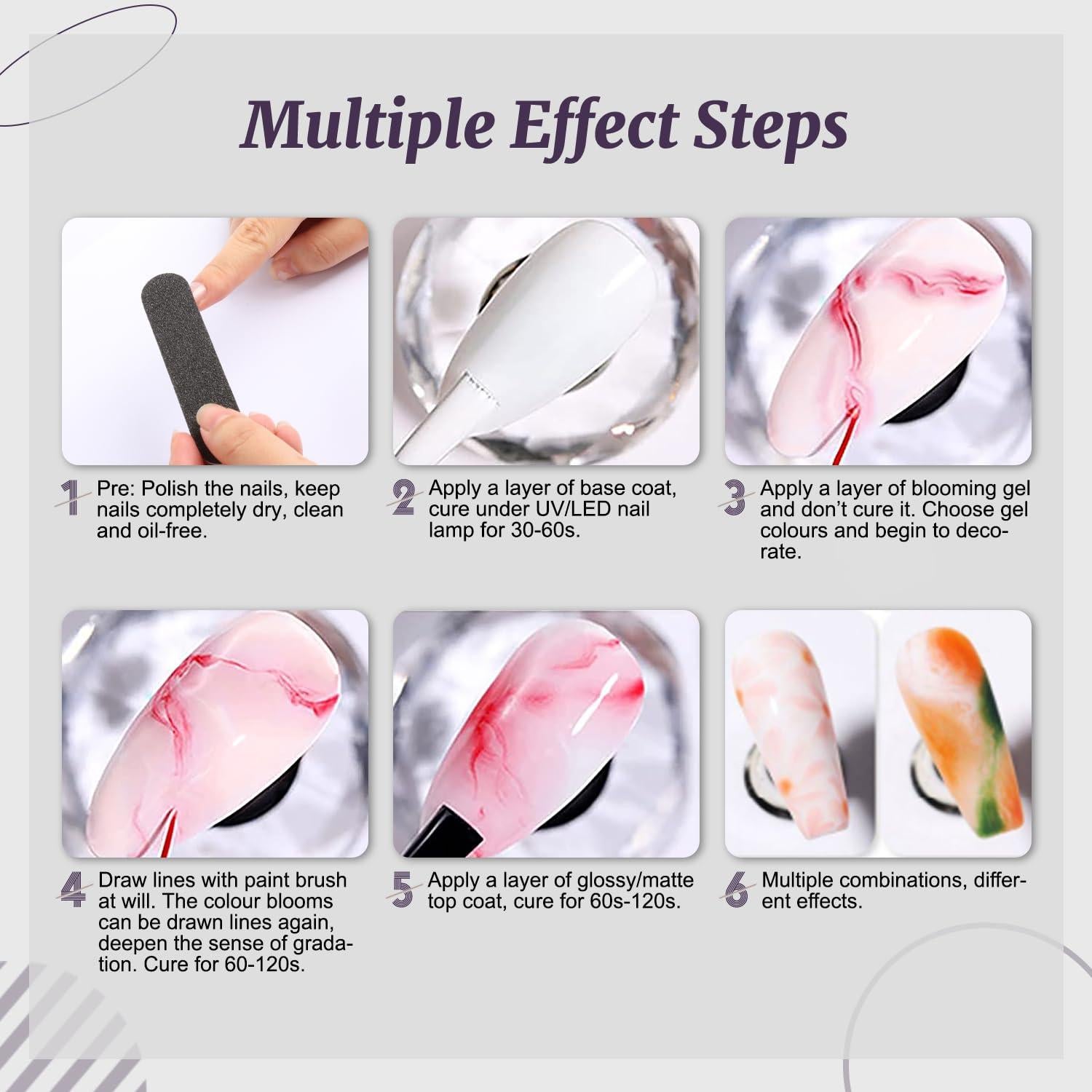 Juego de Esmalte de Uñas en Gel Lavender Violets 26 Piezas