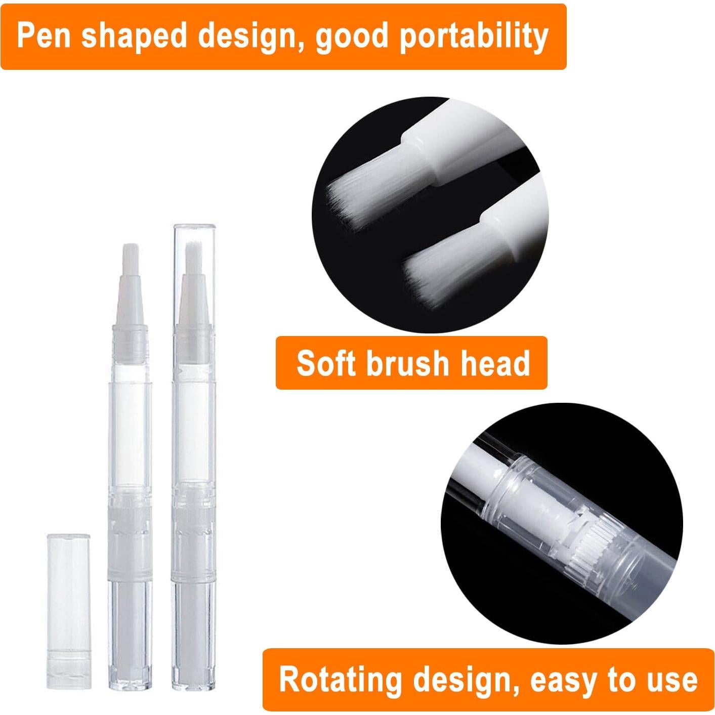 Paquete de 10 bolígrafos vacíos Rvetol 3ml para cutículas